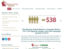 Tablet Screenshot of missingschoolmatters.org